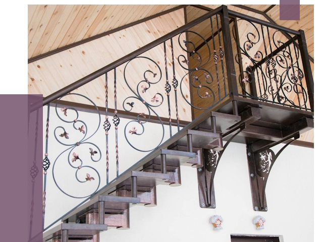Кованые лестницы в Тутаеве от 81775 руб. под ключ