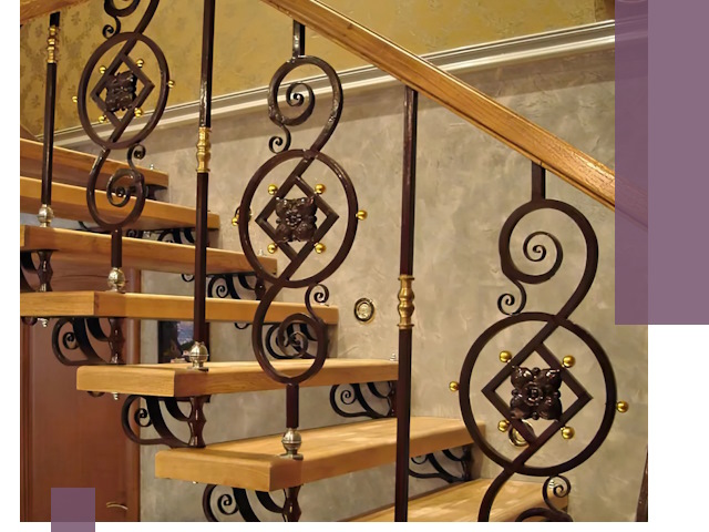 Изготовление кованых лестниц под ключ в Тутаеве