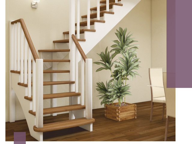 Г-образные лестницы под ключ в Тутаеве — изготовление и монтаж