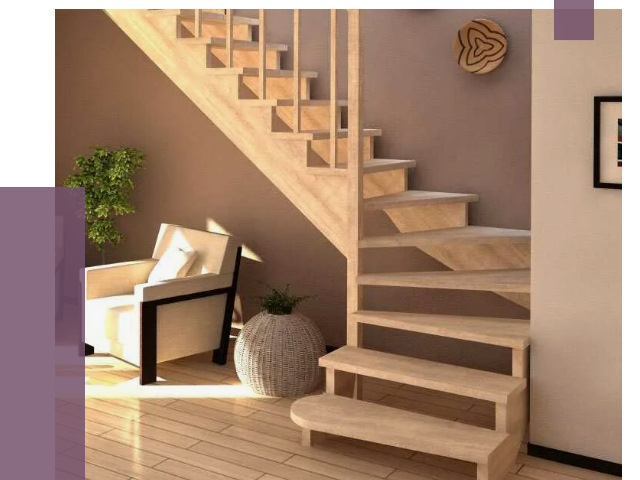 Изготовление Г-образных лестниц в Тутаеве от 19395 руб. 