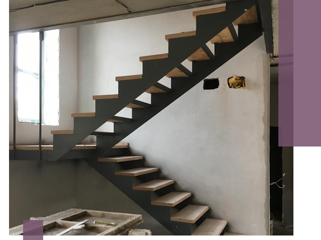 Изготовление лестниц на металлокаркасе в Тутаеве от производителя