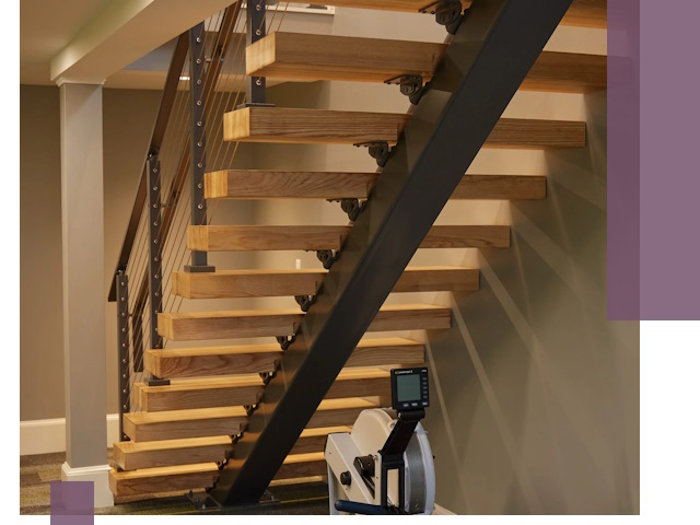 Лестницы на монокосоурах под ключ в Тутаеве - изготовление и монтаж