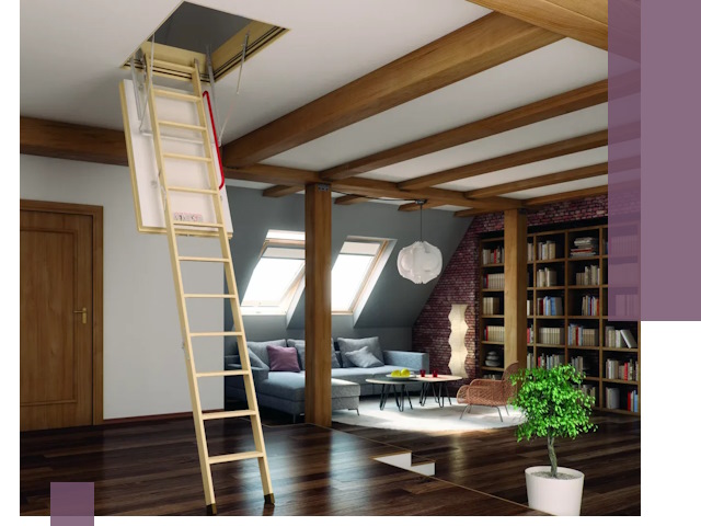 Чердачные лестницы под ключ в Тутаеве: изготовление и монтаж