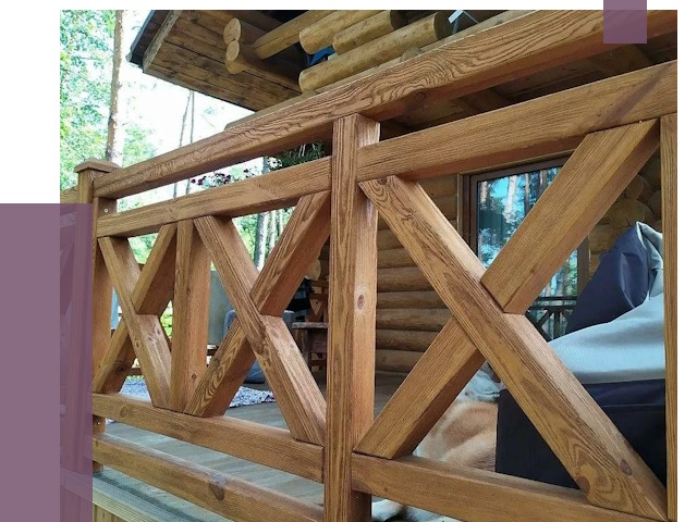 Деревянные перила под ключ в Тутаеве от 7863 руб. 