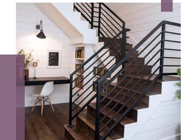 Перила для лестницы в доме в Тутаеве от 7601 руб. — ПРОЛЁТ-Ттв