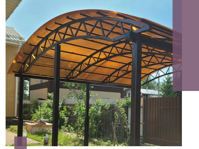 Изготовление навесов под ключ в Тутаеве из качественных материалов