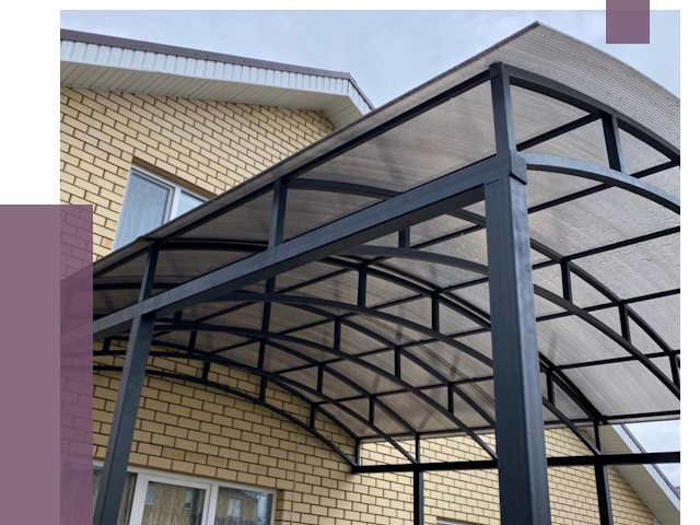 Монтаж козырьков в Тутаеве от 11795 руб. | ПРОЛЁТ-Ттв