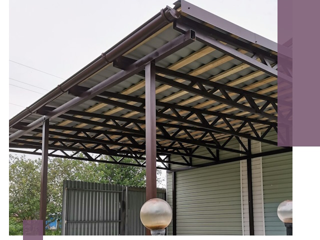 Навесы под ключ в Тутаеве: изготовление, монтаж и гарантия