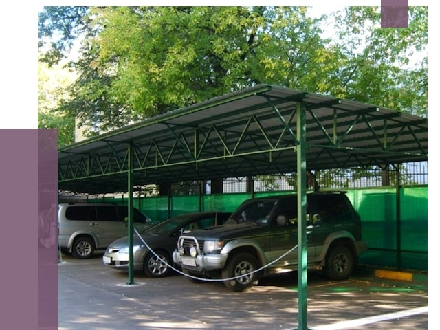 Навесы для парковки в Тутаеве от 82299 руб. заказать | ПРОЛЁТ-Ттв