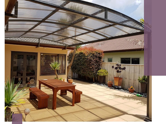 Навесы во двор под ключ в Тутаеве — изготовление и монтаж