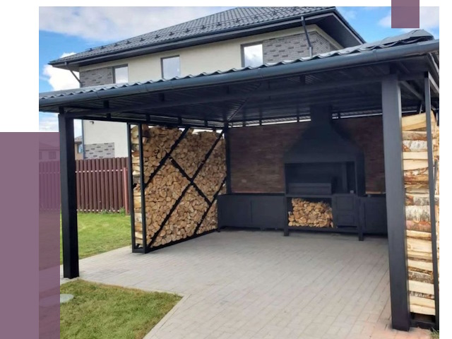 Навесы для барбекю в Тутаеве от 13053 руб. под ключ | ПРОЛЁТ-Ттв