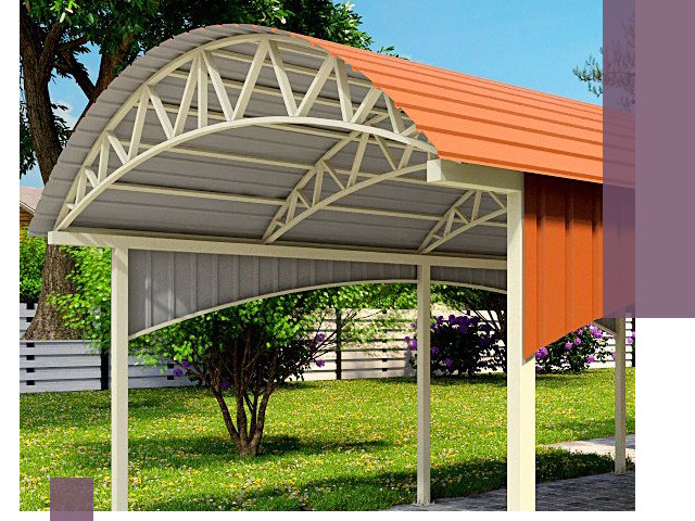 Навесы из профнастила под ключ в Тутаеве — установка и монтаж