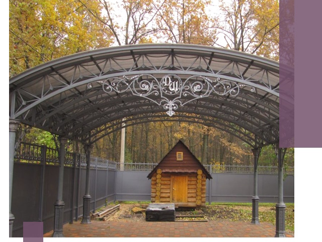 Кованые навесы премиум-класса под заказ в Тутаеве