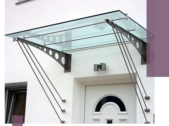 Козырьки над входом под ключ в Тутаеве — изготовление и монтаж
