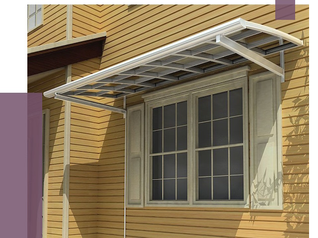 Козырьки над окнами в Тутаеве от 7811 руб. — монтаж, покупки | ПРОЛЁТ-Ттв