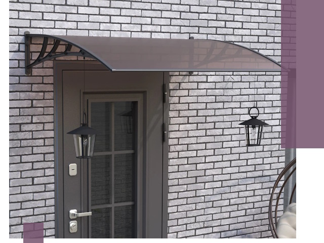 Недорогие козырьки и навесы под ключ в Тутаеве