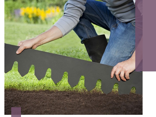 Металлические бордюры для газона в Тутаеве — изготовление и монтаж