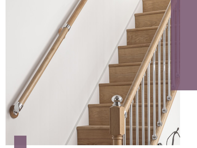 Пристенные поручни из стали и нержавейки под монтаж в Тутаеве